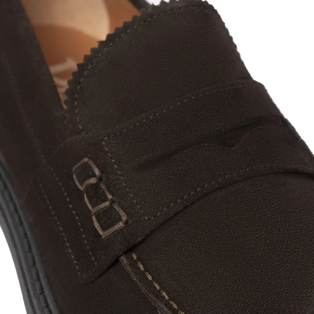 Suede Loafers - Dark Brown