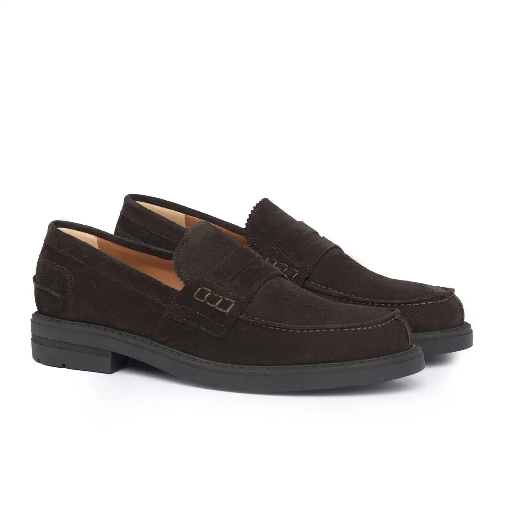 Suede Loafers - Dark Brown