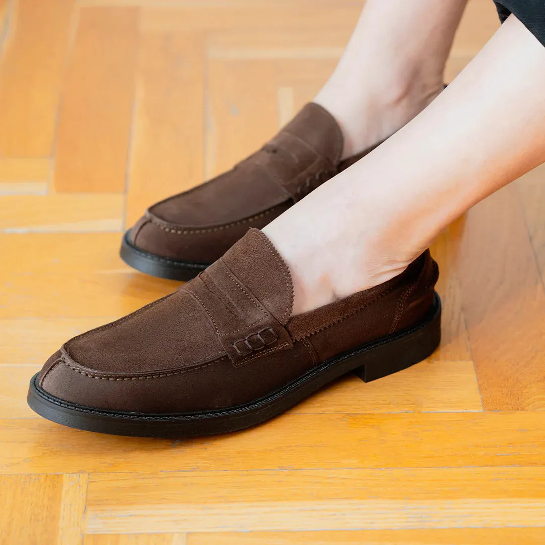 Suede Loafers - Dark Brown
