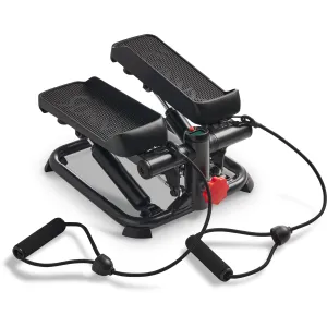 Sunny Health & Fitness Total Body Smart 2-in-1 Stepper Machine, Total Body Workout, Adjustable Hydraulic, LCD Monitor, Resistance Bands, Non-Slip Pedals with Smart SunnyFit App - SF-S0978Smart