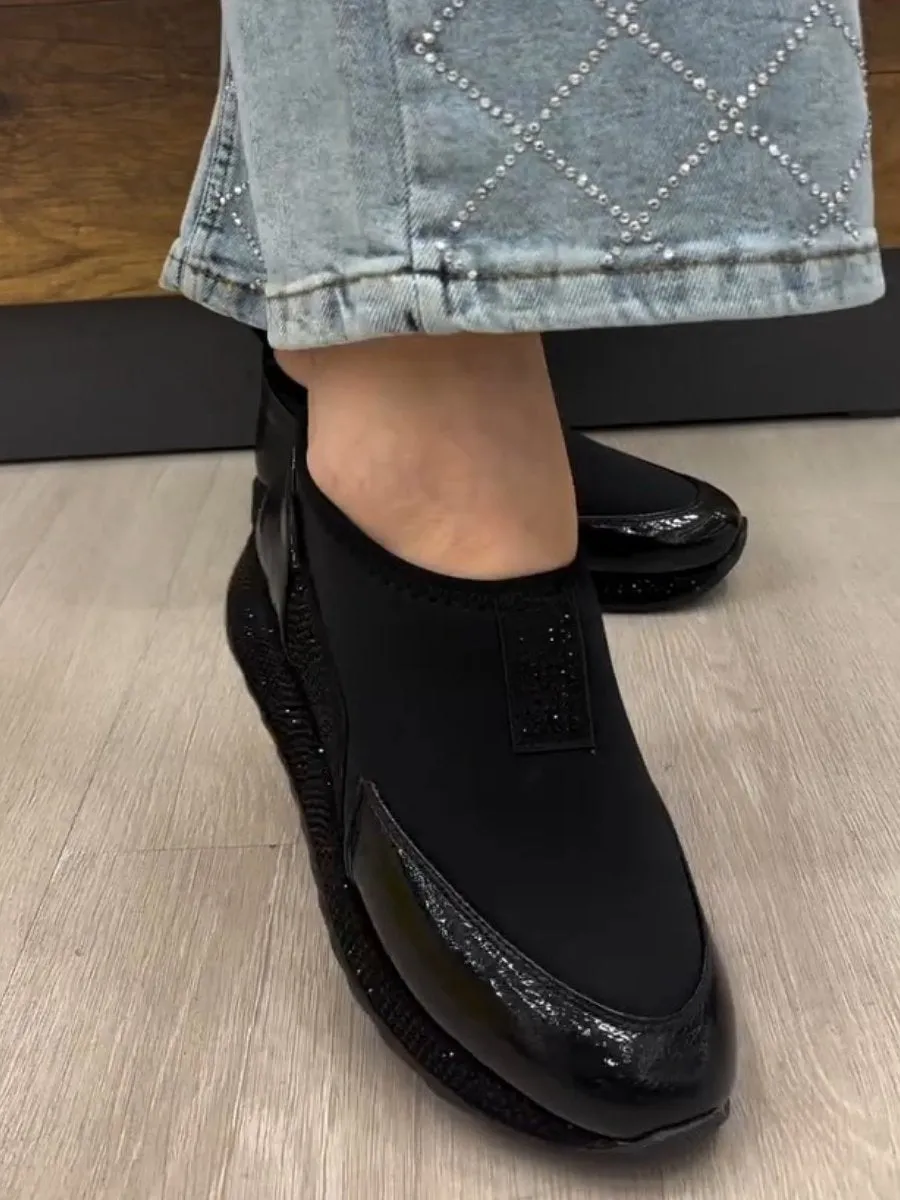 Thick-soled Sequined Slip-on Breathable Shoes