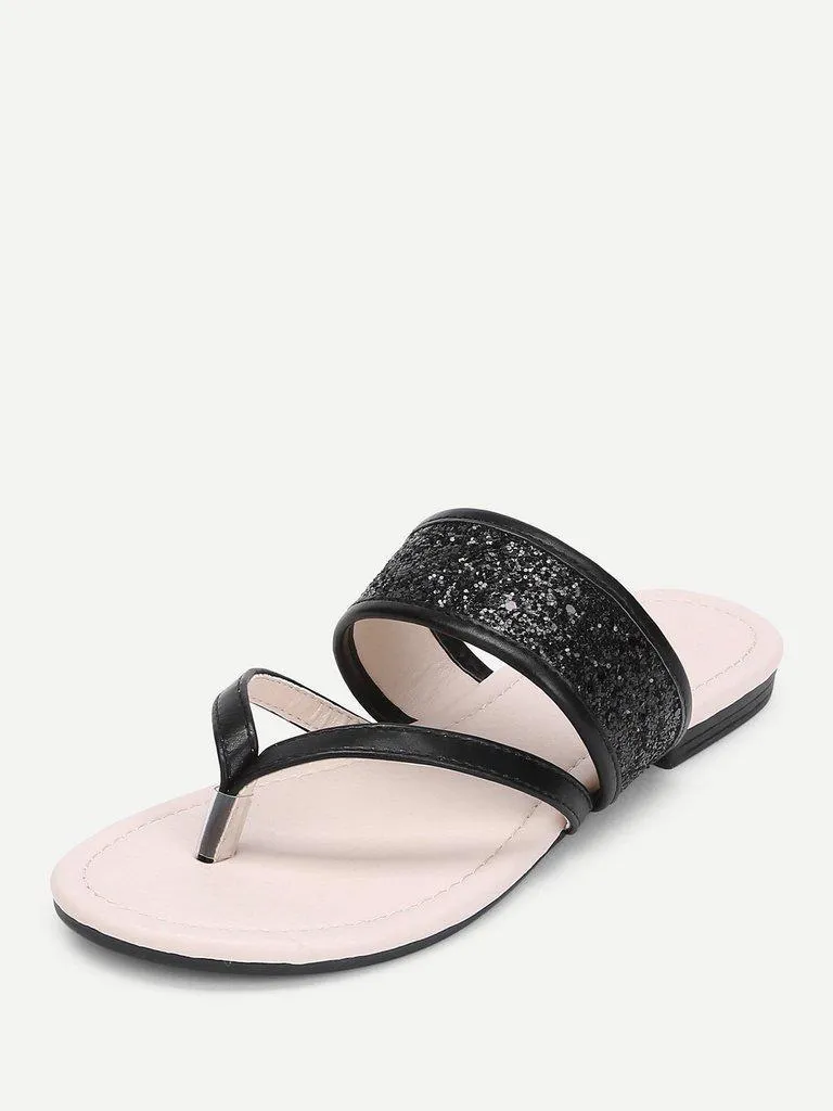 Toe Post PU Flat Sandals