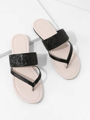 Toe Post PU Flat Sandals
