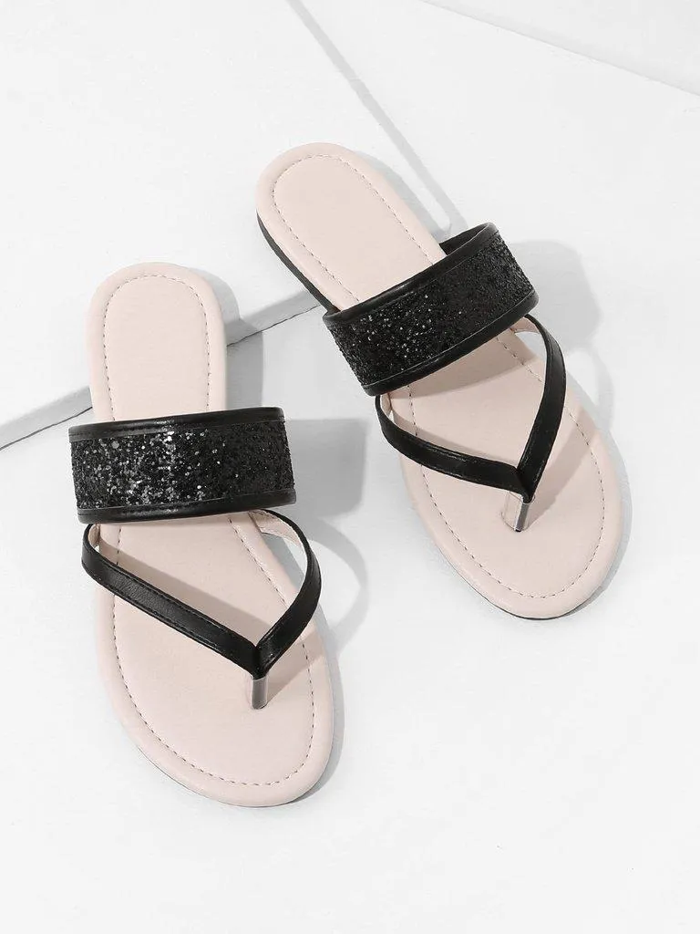 Toe Post PU Flat Sandals