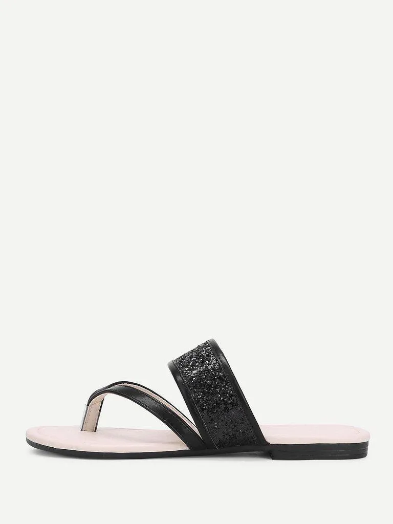 Toe Post PU Flat Sandals