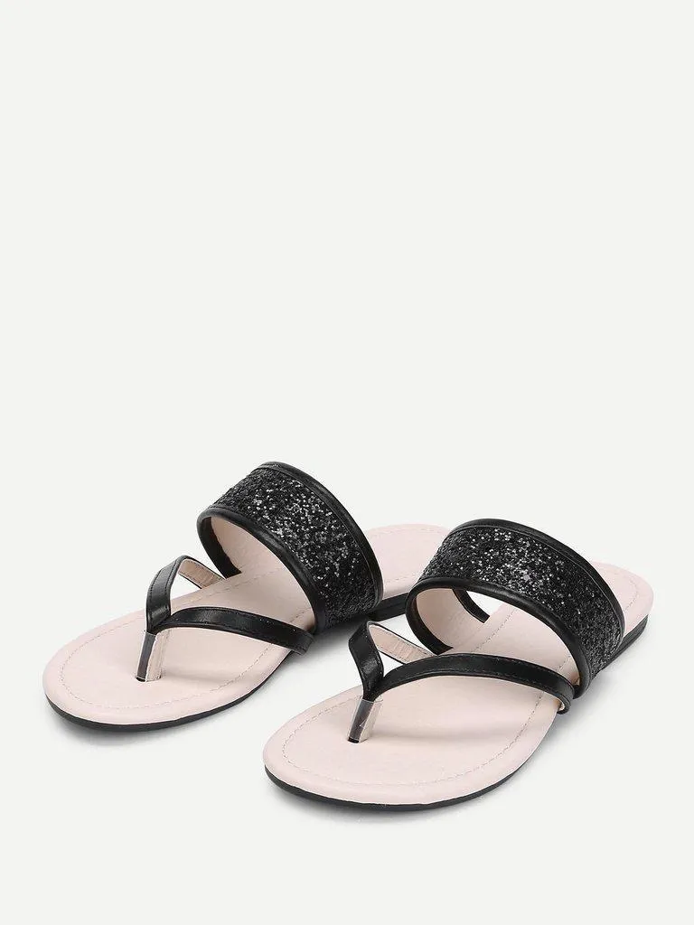 Toe Post PU Flat Sandals