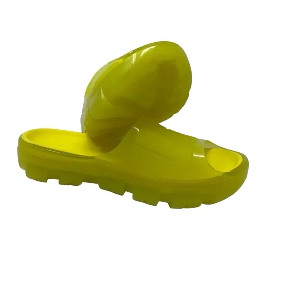 UGG Women’s Jella‎ Clear Slide Sandal Size 8 Sunny Yellow NWOB