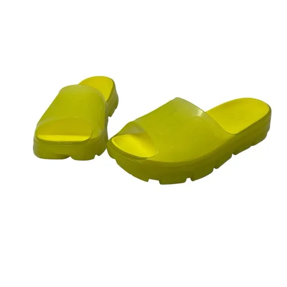 UGG Women’s Jella‎ Clear Slide Sandal Size 8 Sunny Yellow NWOB