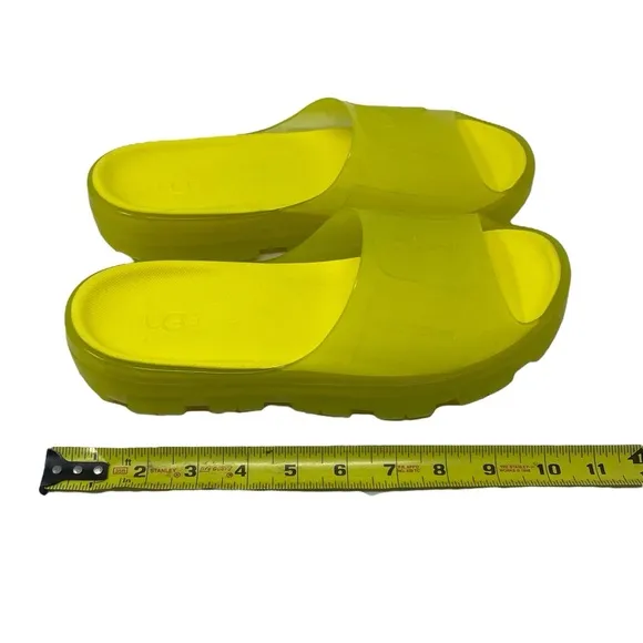 UGG Women’s Jella‎ Clear Slide Sandal Size 8 Sunny Yellow NWOB