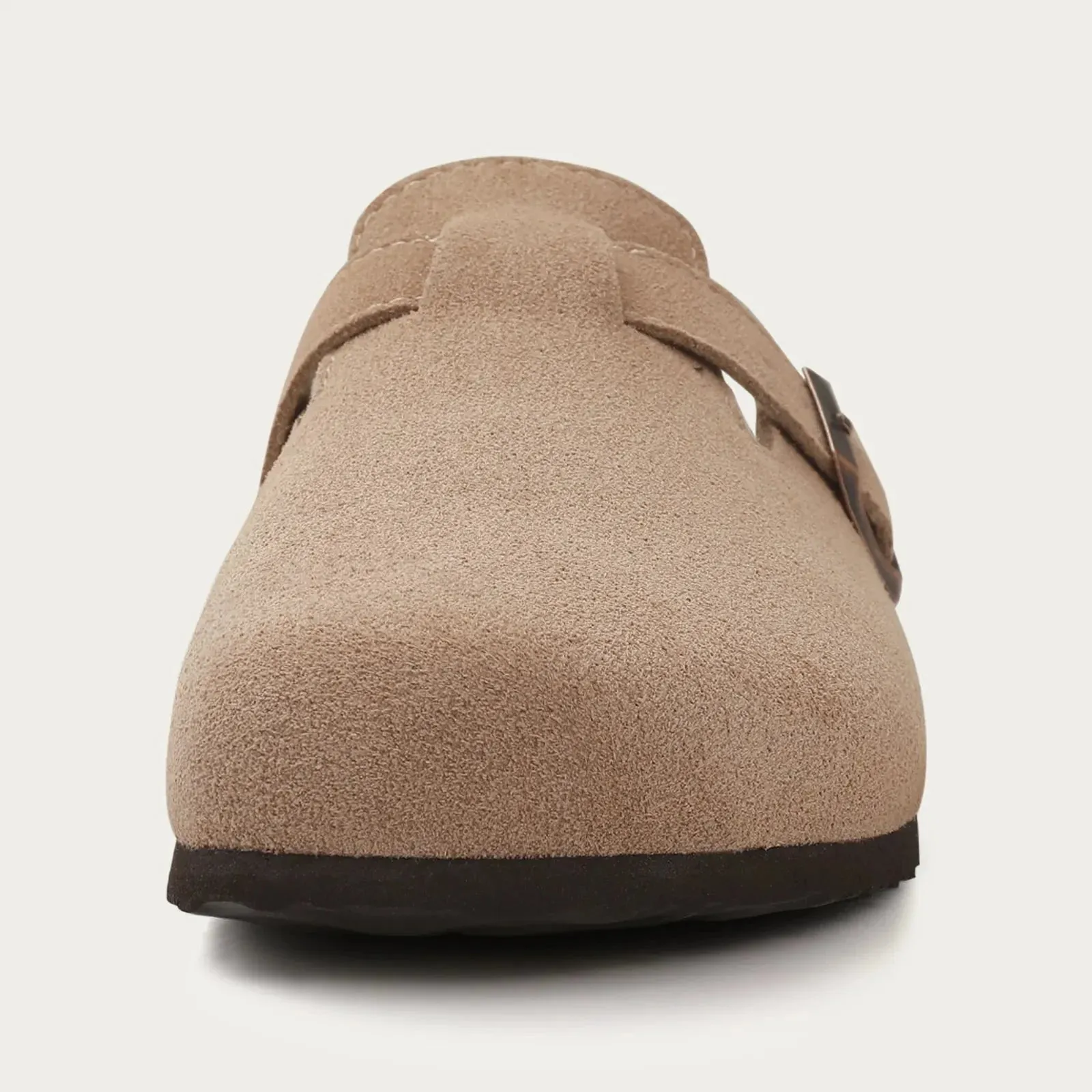Vaida Slippers | Suede Slip-On Mules with Cork Sole for Men