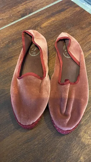 Velvet Slip On Flats
