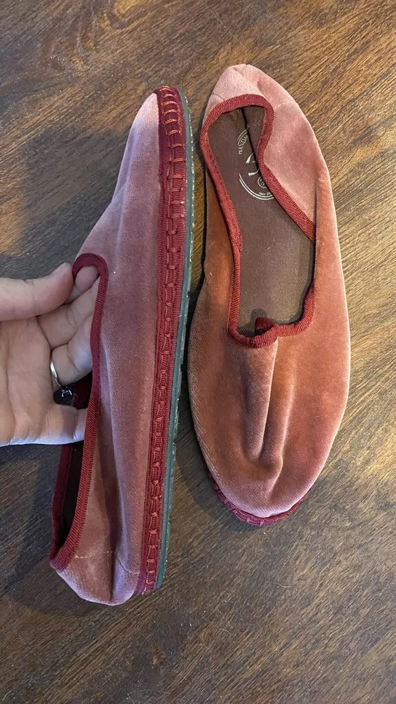 Velvet Slip On Flats