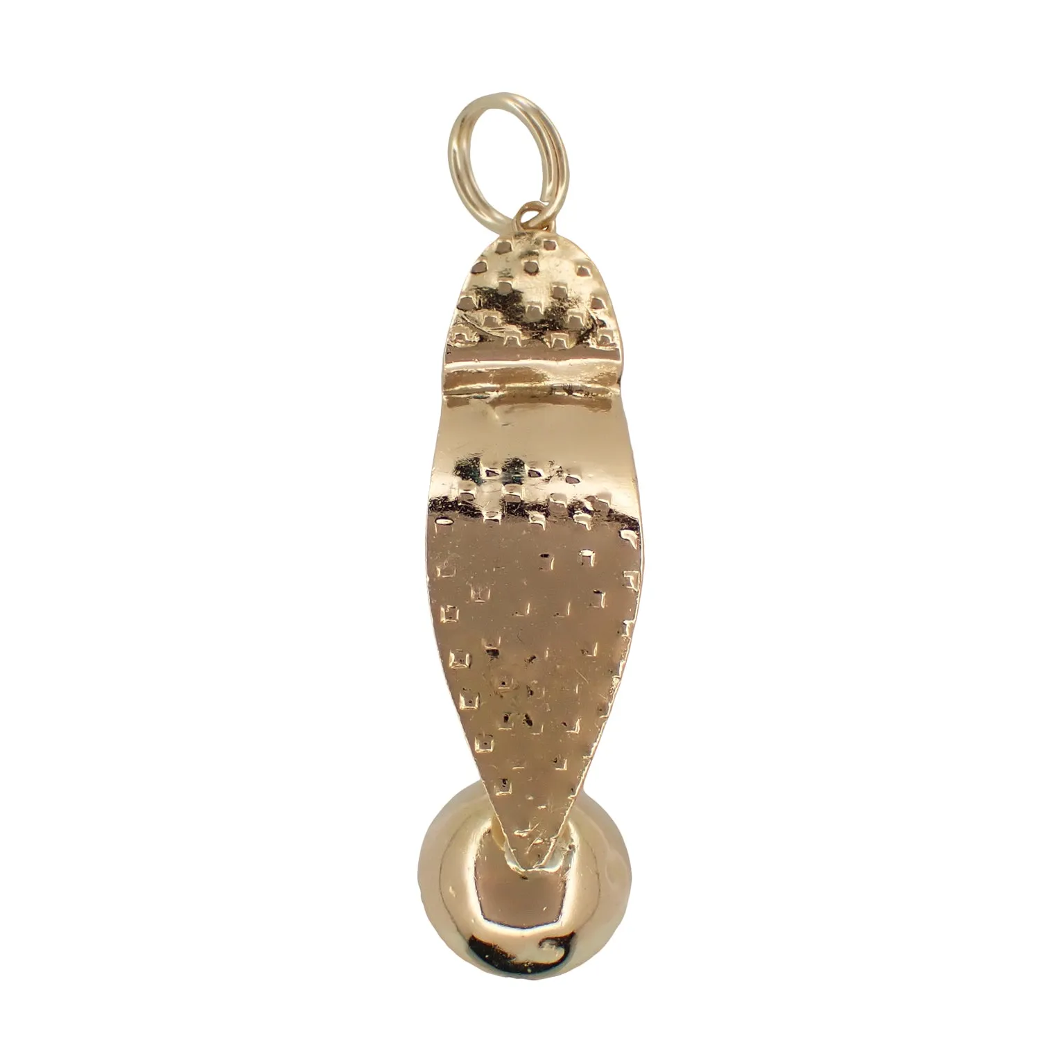 Vintage Magic Genie Clog Charm Pendant with Rubies in 18 Karat Yellow Gold