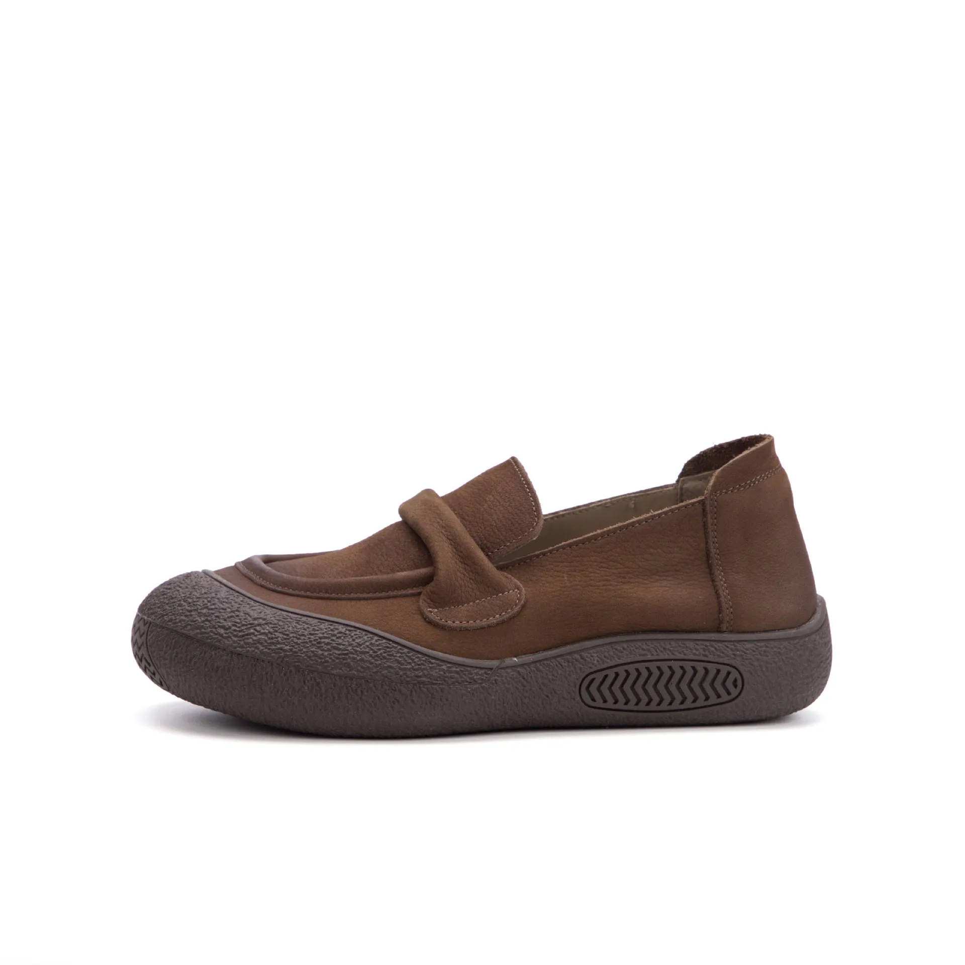 Women Retro Casual Thick Sole Durable Leather Loafers