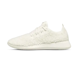 Women's Wool Runner Fluffs - Natural White (White Sole)