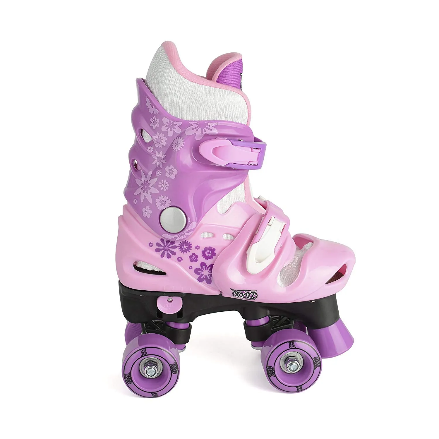 Xootz Kid's Quad Skates, Pink/Purple Roller Skates, Size 13 - 3