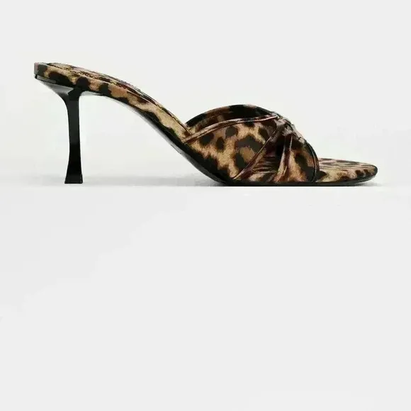 ZARA Leopard Print Slide Sandal