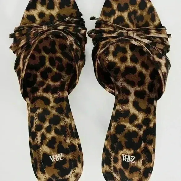 ZARA Leopard Print Slide Sandal