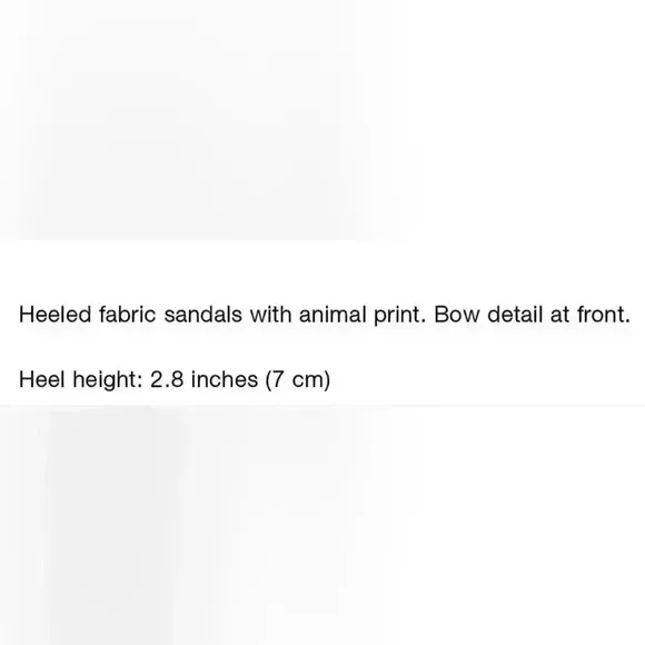 ZARA Leopard Print Slide Sandal