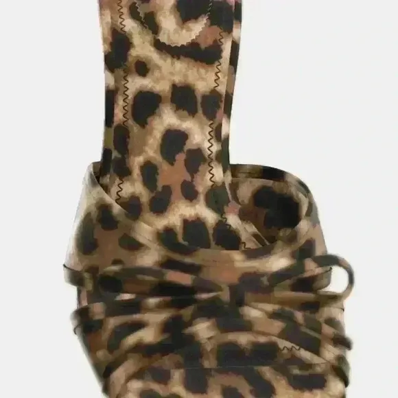 ZARA Leopard Print Slide Sandal