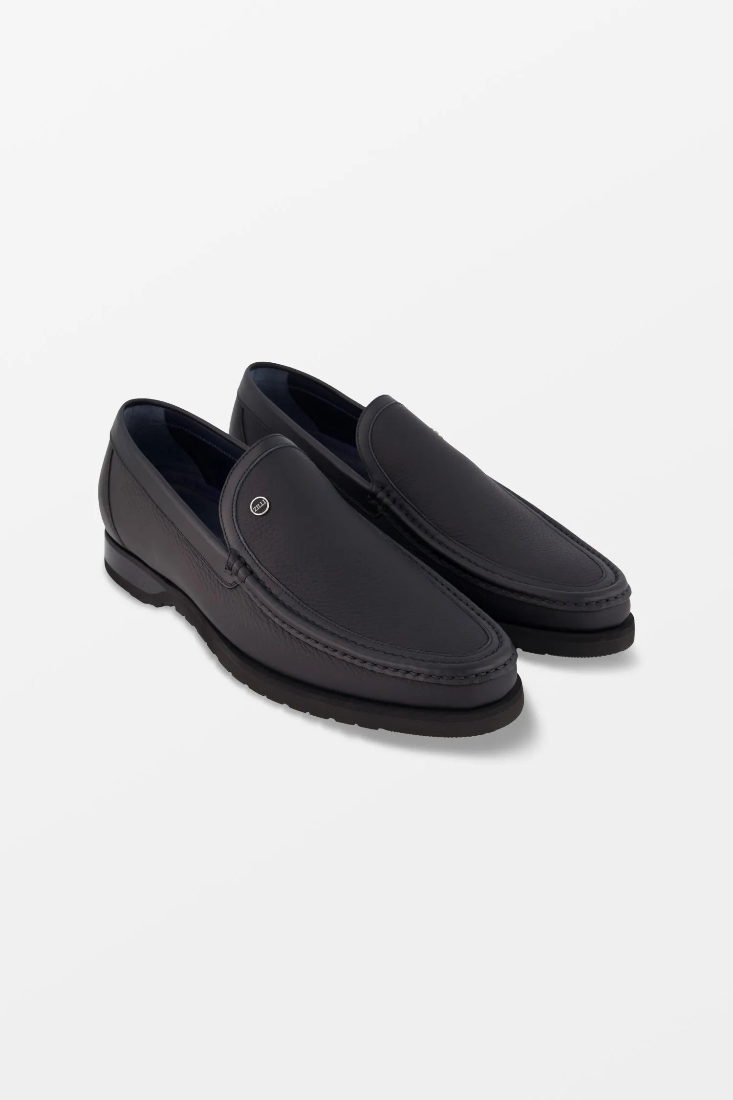 Zilli Black Boston Loafers